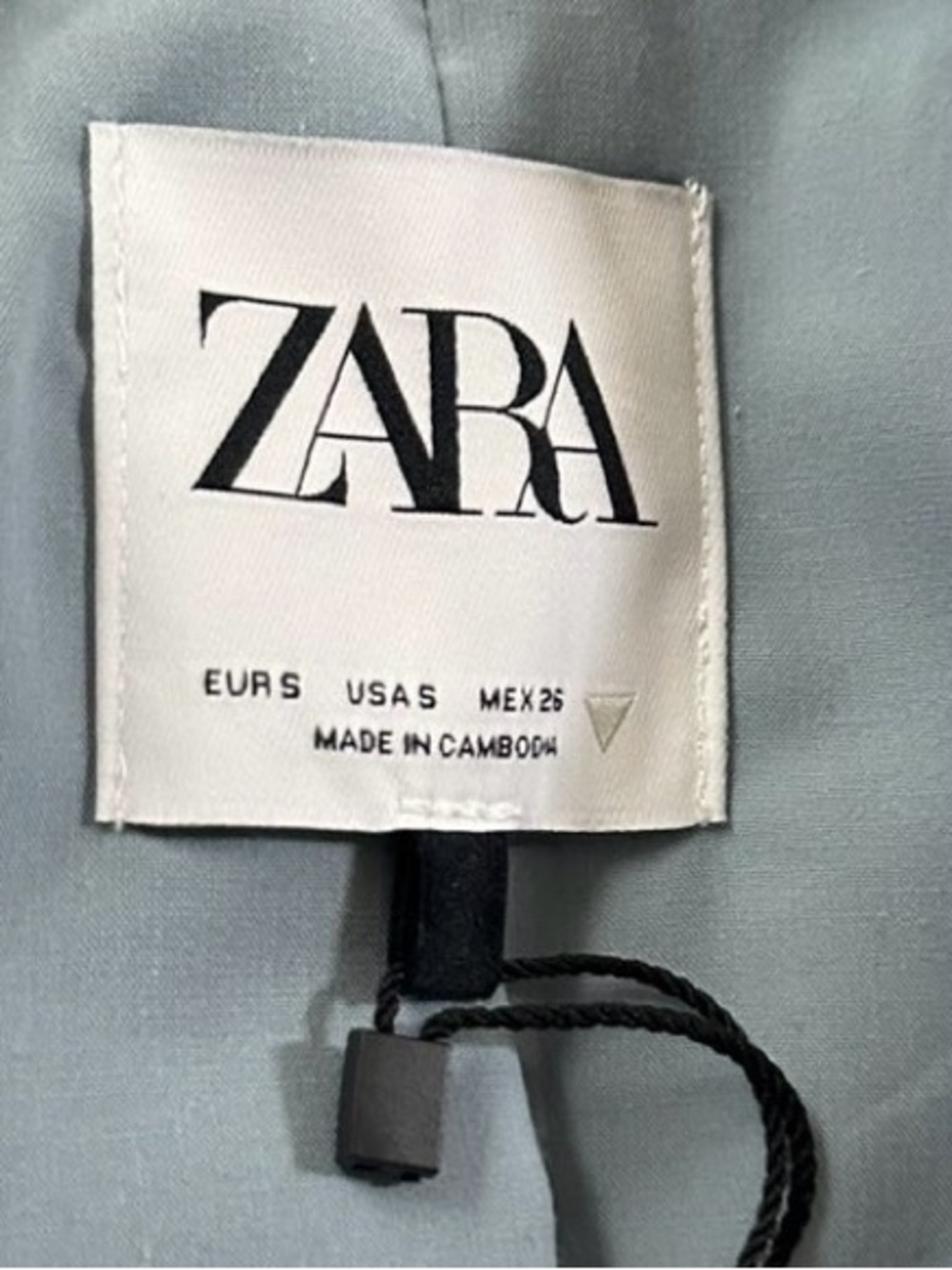 Zara- Light Blue Cropped Blazer Jacket Size
Small Tailored Single Button-NWT - Picture 7 of 10